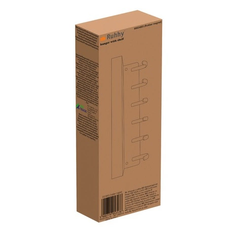 Wieszak Ścienny Uchwyt na Klucze Ubrania Ścianę Półka z Wieszakami Magnes RUHHY