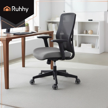 Kółka do Fotela Obrotowego Ruhhy Łożyska Stalowe Zestaw 5szt Mocne Szare