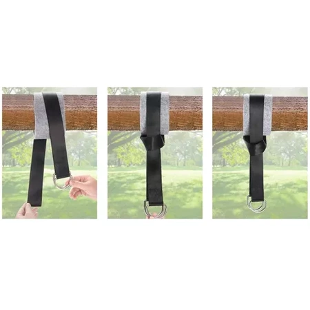 Mocowanie Hamaka Huśtawki Fotela 2 x Uchwyt Taśmy Zestaw Karabińczyki 150kg TRIZAND