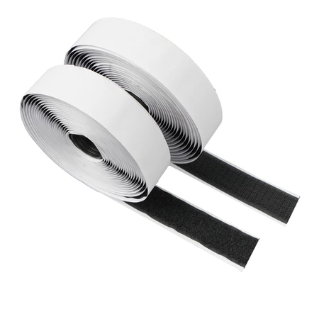 Taśma Rzep Samoprzylepna z Klejem 25 mm Czarny 5 mb Zestaw Haczyk Pętelka Ruhhy 24237