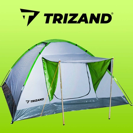 Namiot Turystyczny 4-Osobowy Camping Iglo + Daszek TRIZAND
