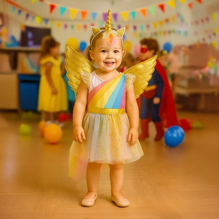 Strój Jednorożec dla Dzieci Kostium Przebranie na Bal Zestaw 110 - 116 cm Kruzzel 26676