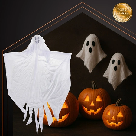 Duchy Wiszące na Halloween Dekoracja Ozdoba Wisząca 3 Straszne Duchy 75cm Ruhhy 25957