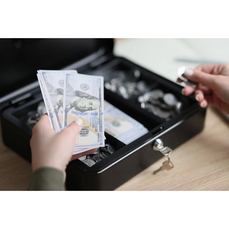 Metalowa Kasetka na Pieniądze Bilon Sejf + Klucze MALATEC