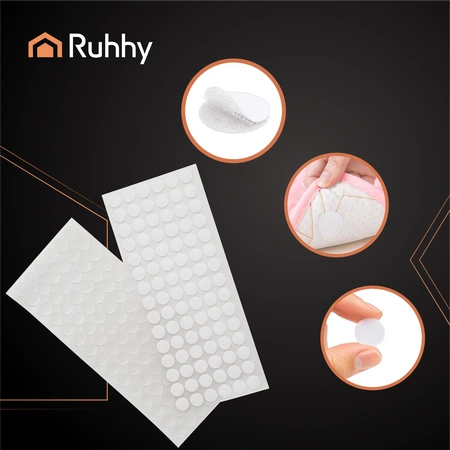 Rzep z Klejem Samoprzylepny Taśma Okrągła 18mm Zestaw Haczyk Pętelka 500szt Ruhhy 25884