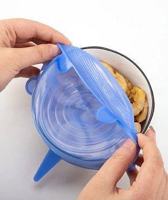 Pokrywki Silikonowe Uniwersalne do Żywności 6szt RUHHY