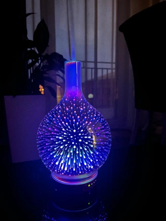 Nawilżacz Powietrza Lampka 3D Nocna Kolorowa Dyfuzor Zapachowy Aromaterapia RUHHY