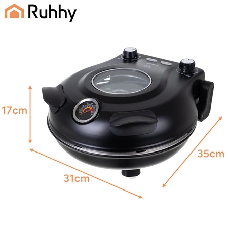 Piec do Pizzy Elektryczny RUHHY Mini Piekarnik 420°C Okienko Kamień Nóż Ebook 26050