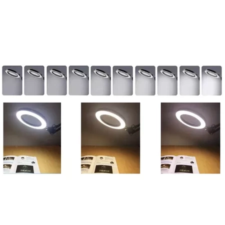 Lampa LED Lupa Kosmetyczna Szkło Powiększające Lampka Kreślarska Biurkowa IZOXIS