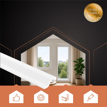 Uszczelka do Okien Drzwi Okna Samoprzylepna Taśma Okienna Uszczelniająca 4m biała Ruhhy 26271