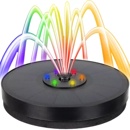 Fontanna Solarna Pompa do Oczka Wodnego Ogrodowa Pływająca LED Fontannowa GARDLOV