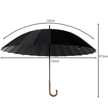Parasol Rządowy Elegancki 24 Druty Duży XXL 145cm MALATEC