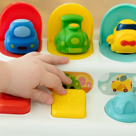 Zabawka edukacyjna Wyskakujące Pojazdy Skaczące Autka Interaktywna POP-UP 26379