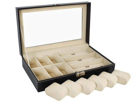 Szkatułka Pudełko Organizer Etui Zegarki i Okulary MALATEC