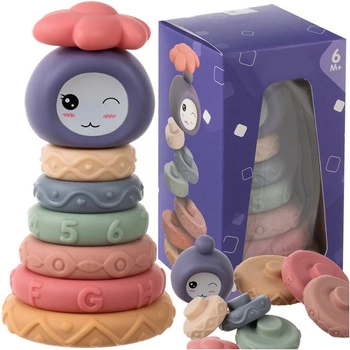 Klocki Sensoryczne dla Dzieci Gumowe Miękkie Kreatywne Wieża Montessori 8el 26718