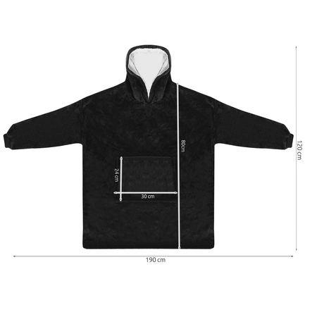 Ciepła Bluza Oversize XXL Koc Włochacz Futrzak 2w1 RUHHY