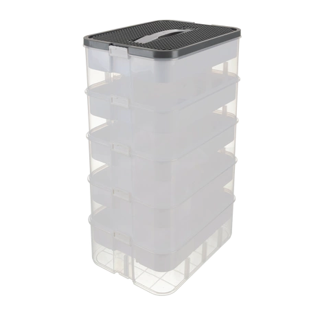 Pojemnik na Klocki Pudełko 35l Organizer z Przegródkami Duży 5 Piętrowy Kruzzel 25759