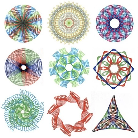 Spirograf Zestaw do Rysowania Szablony Długopisy Zabawka Prezent dla Dzieci MAALEO