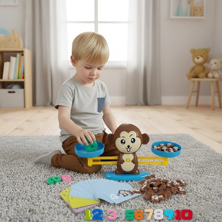 Gra Edukacyjna Iso Trade Dla Dzieci do Nauki Liczenia Waga Szalkowa Małpka