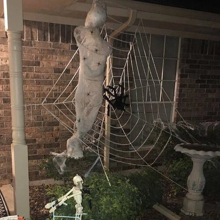 Pająk na Halloween Dekoracja Włochaty Gigant Czarny Straszny Duży Ozdoba MALATEC