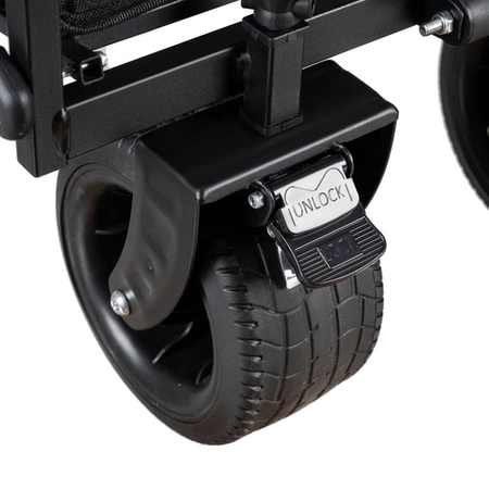 Ogrodowy Wózek Transportowy Plażowy Składany Turystyczny Duży Czarny