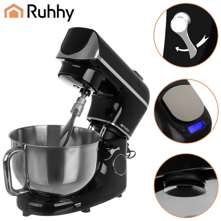 Robot Planetarny Kuchenny RUHHY z Podgrzewaną Misą 5,5 Waga Timer Akcesoria