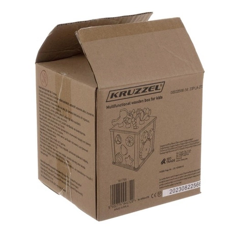 Kostka Drewniana Edukacyjna Sorter 5w1 Układanka Skrzynka Gra Złap Robaczka KRUZZEL