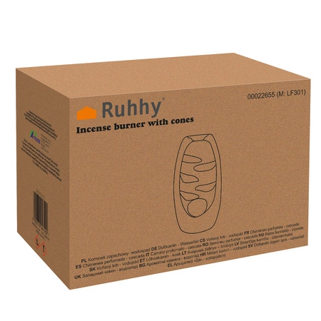 Wodospad Kominek Zapachowy Kadzidło + Knoty Ceramiczny Zestaw Kadzideł Dym RUHHY