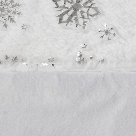 Dywanik pod Choinkę Mata Biały Dywan Futerko 90 cm Duży na Prezenty Okrągły RUHHY