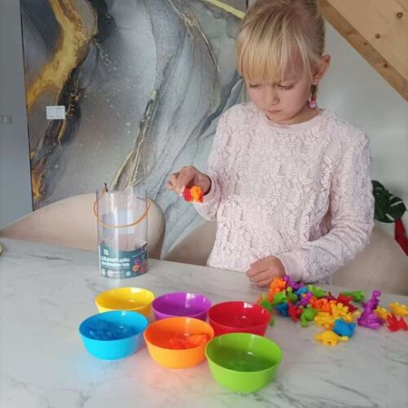 Tuba Dinozaurów Zestaw Dinozaury do Nauki Liczenia Kolorów Dinozaury Dzieci KRUZZEL