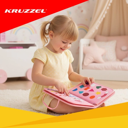Książeczka Sensoryczna Edukacyjna Kruzzel - Tablica Montessori Zabawka