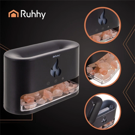 Nawilżacz Powietrza Ruhhy 250ml Dyfuzor Zapach Aromaterapia Efekt Kominka