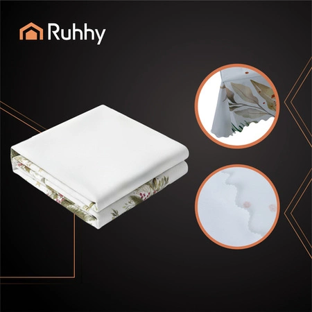 Obrus Świąteczny na Stół RUHHY Plamoodporny Boże Narodzenie Biały 140x220cm