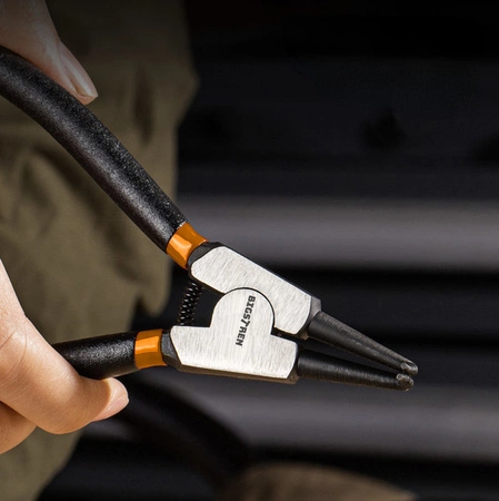 Szczypce do Pierścieni Segera Zacisków Zestaw 4el Szczypiec Zagięte Proste BIGSTREN