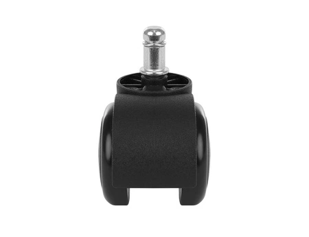 Kółka do Fotela Obrotowego 5szt z PU Fi 11mm Mocne Obrotowe Komplet Czarne MALATEC