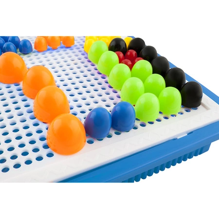 Układanka Guzikowa Mozaika Edukacyjna Grzybki Puzzle Pinezki Gra Trening ISO TRADE