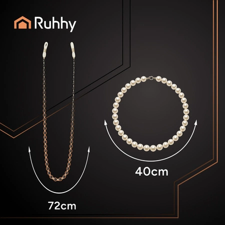 Strój Babci Kostium Starszej Pani Babcia Peruka Okulary Perły na Halloween Ruhhy 26149