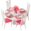 Mebelki dla Lalek do Domku Iso Trade Meble Stół Krzesła Zastawa Zestaw 43el