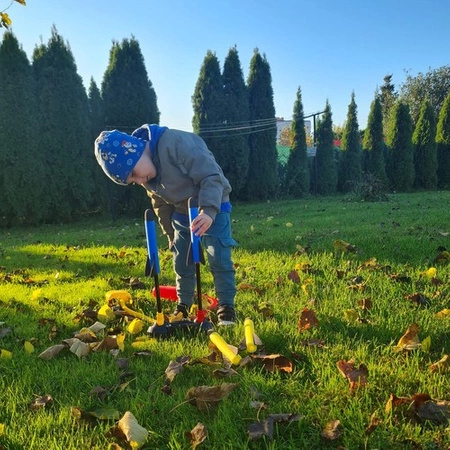 Wyrzutnia rakiet piankowych z pompką i podwójną katapultą dla dzieci! KRUZZEL