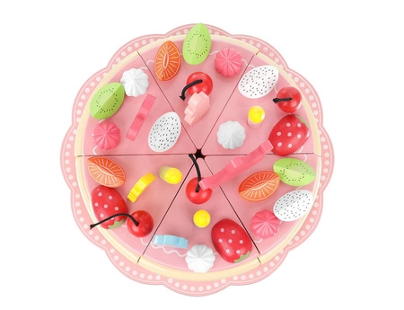 Drewniany Tort Urodzinowy do Krojenia Magnesy 48el ISO TRADE