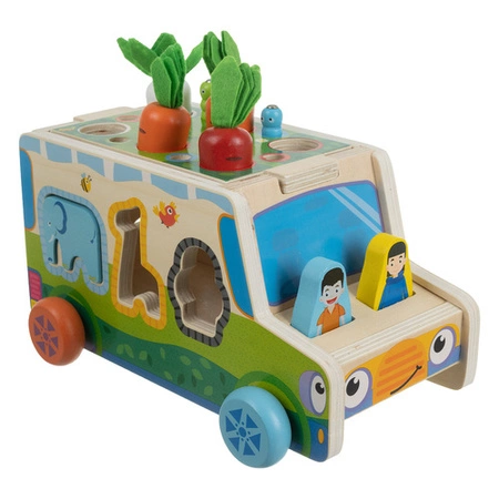 Drewniany Sorter Edukacyjny Złap Robaczka Marchewki Układanka Montessori Kruzzel 26250