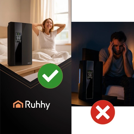 Osuszacz Powietrza Pochłaniacz Wilgoci 24h Mocny Oczyszczacz UV TiO2 Pilot Ruhhy 26626