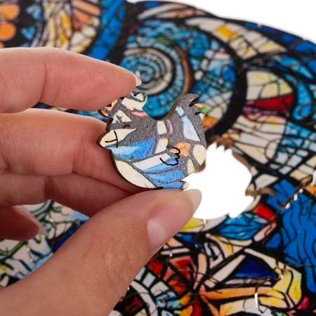 Puzzle Drewniane Układanka Edukacyjna Klocki dla Dzieci Dorosłych Gra Sowa KRUZZEL