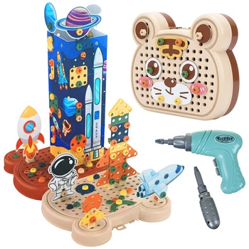 Klocki konstrukcyjne 3D KOSMOS Iso Trade 161el Wkrętarka Prezent dla Dzieci 26579