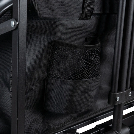 Ogrodowy Wózek Transportowy Plażowy Składany Turystyczny Duży Czarny