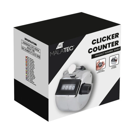 Klikacz Kliker Licznik Ręczny Mechaniczny Pedometr Clicker dla Podrywacza MALATEC
