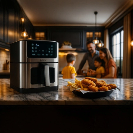 Frytkownica Beztłuszczowa Frytownica Nieprzywierająca AIR FRYER Duża 8L XXL Ruhhy 25512