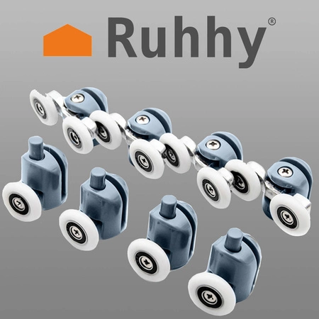 Komplet 8 Rolek do Kabiny Prysznicowej Kółka Rolki RUHHY