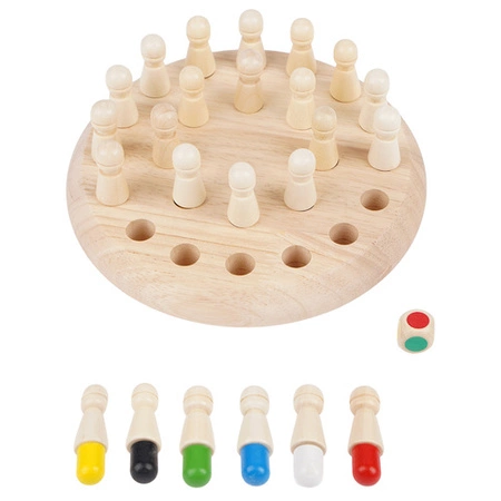 Szachy Pamięciowe Gra Edukacyjna Drewniana Memory dla Dzieci Pamięciowa Kruzzel 26251