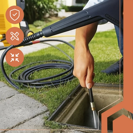 Wąż do Czyszczenia Kanalizacji Rur 20m 138bar do Myjki Ciśnieniowej Myjek Ruhhy 26133